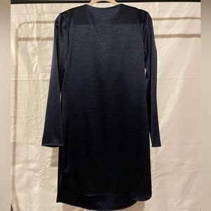 Thoery Navy Satin Dress Size 6